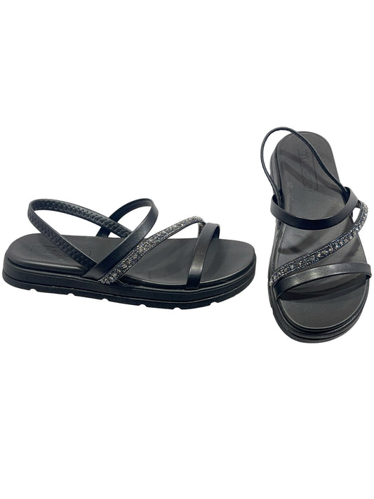 Sandália Tiras Pronta Strass Elástico Moleca 5490.104.27154