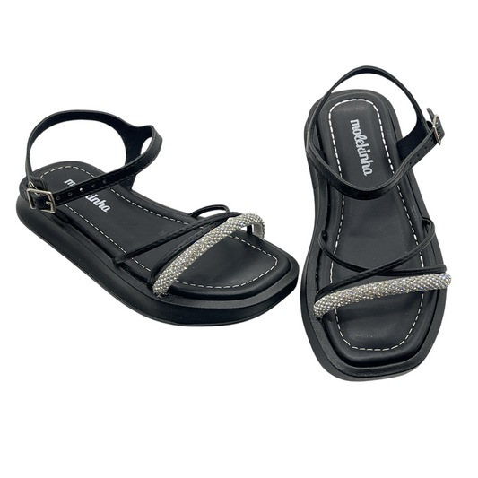 Sandália Infantil Papete Flatform Strass Molekinha 2355.104