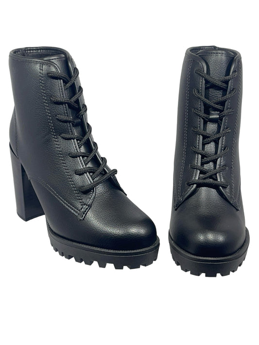 Bota Feminina Cano Baixo Tratorada Salto Alto Moleca 5325.123