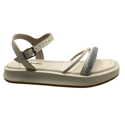 Sandália Infantil Papete Flatform Strass  Molekinha 2355.104