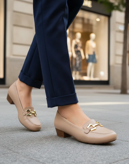 Sapato Feminino Scarpin Salto Baixo Grosso 7032.542