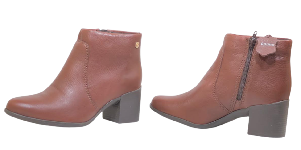 Bota Cano Curto Feminina Couro Bottero 314721