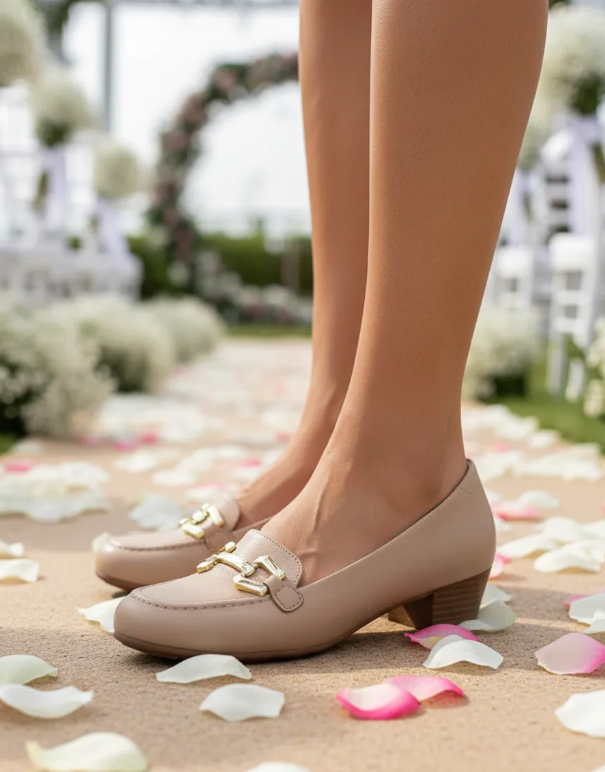 Sapato Feminino Scarpin Salto Baixo Grosso 7032.542