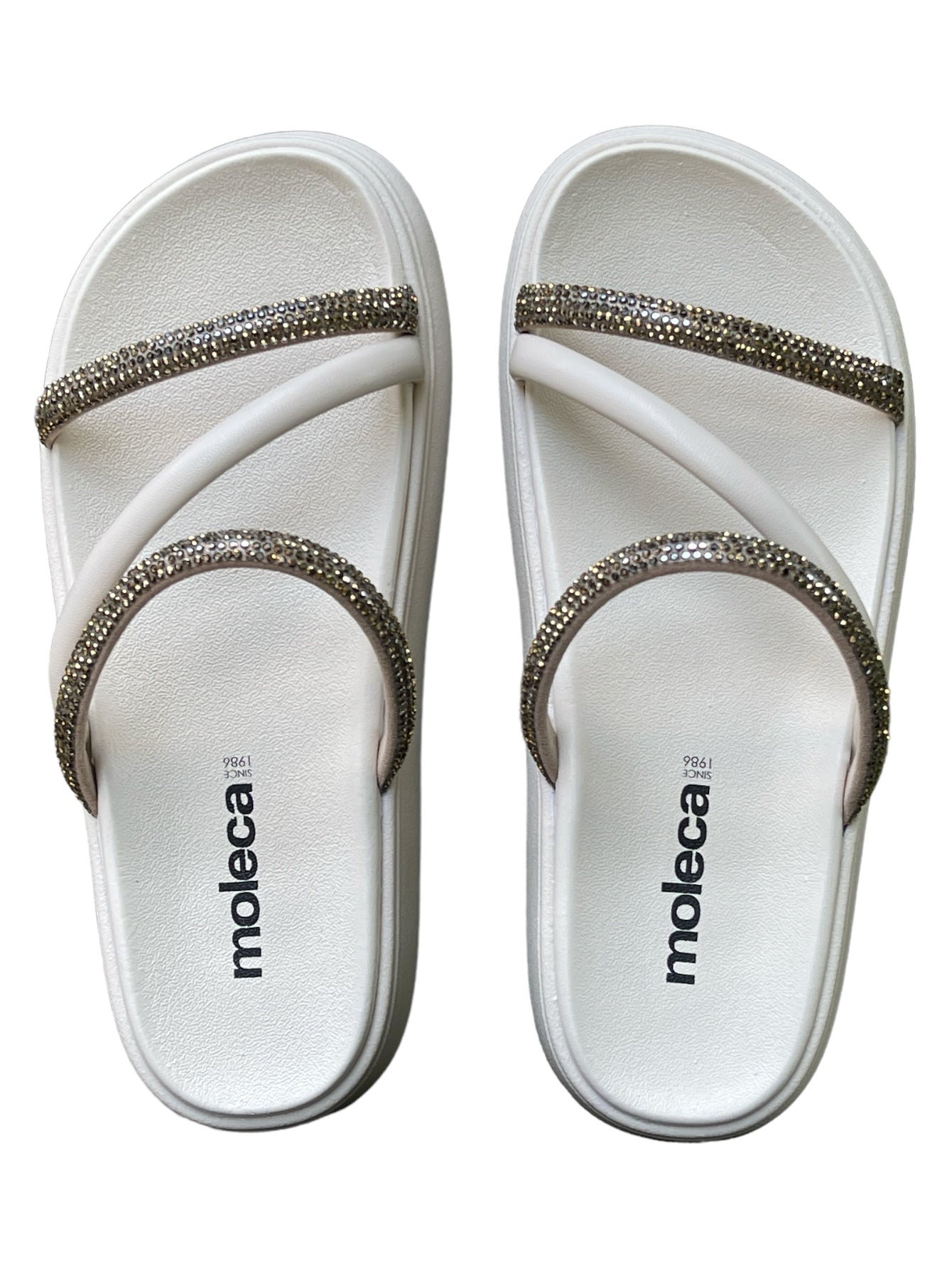 Sandália Rasteira Tira Pronta Veneza Strass Moleca 5469.121.28041