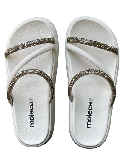 Sandália Rasteira Tira Pronta Veneza Strass Moleca 5469.121.28041