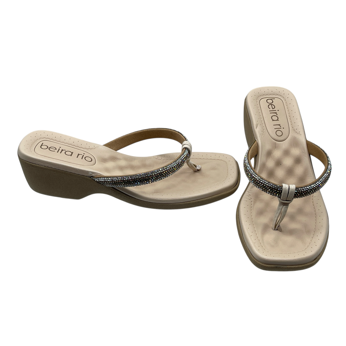 Tamanco Feminino Salto Grosso Baixo Strass Beira Rio 8527.104