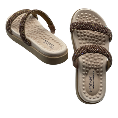 Sandália Rasteira Slide Strass Massageadores Modare 7178.116