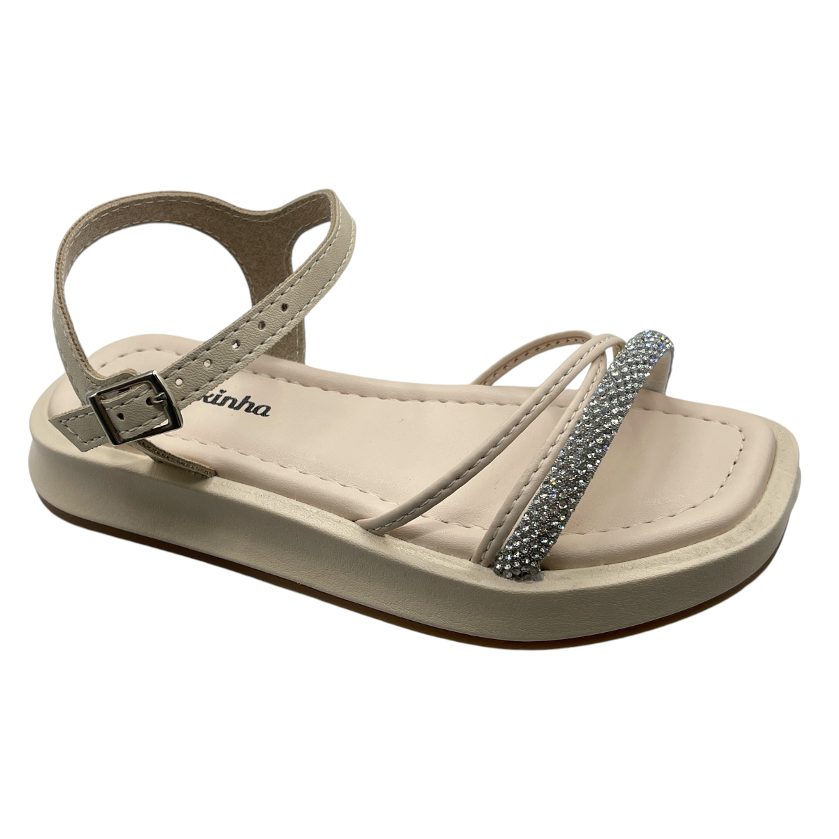 Sandália Infantil Papete Flatform Strass  Molekinha 2355.104