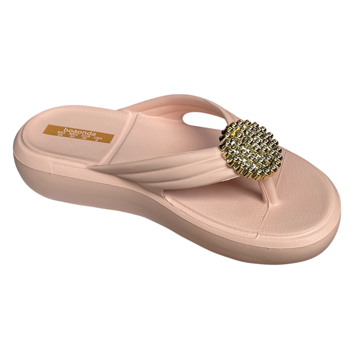 Chinelo Feminino Plataforma EVA  Alana Lux Pedras Boaonda 110
