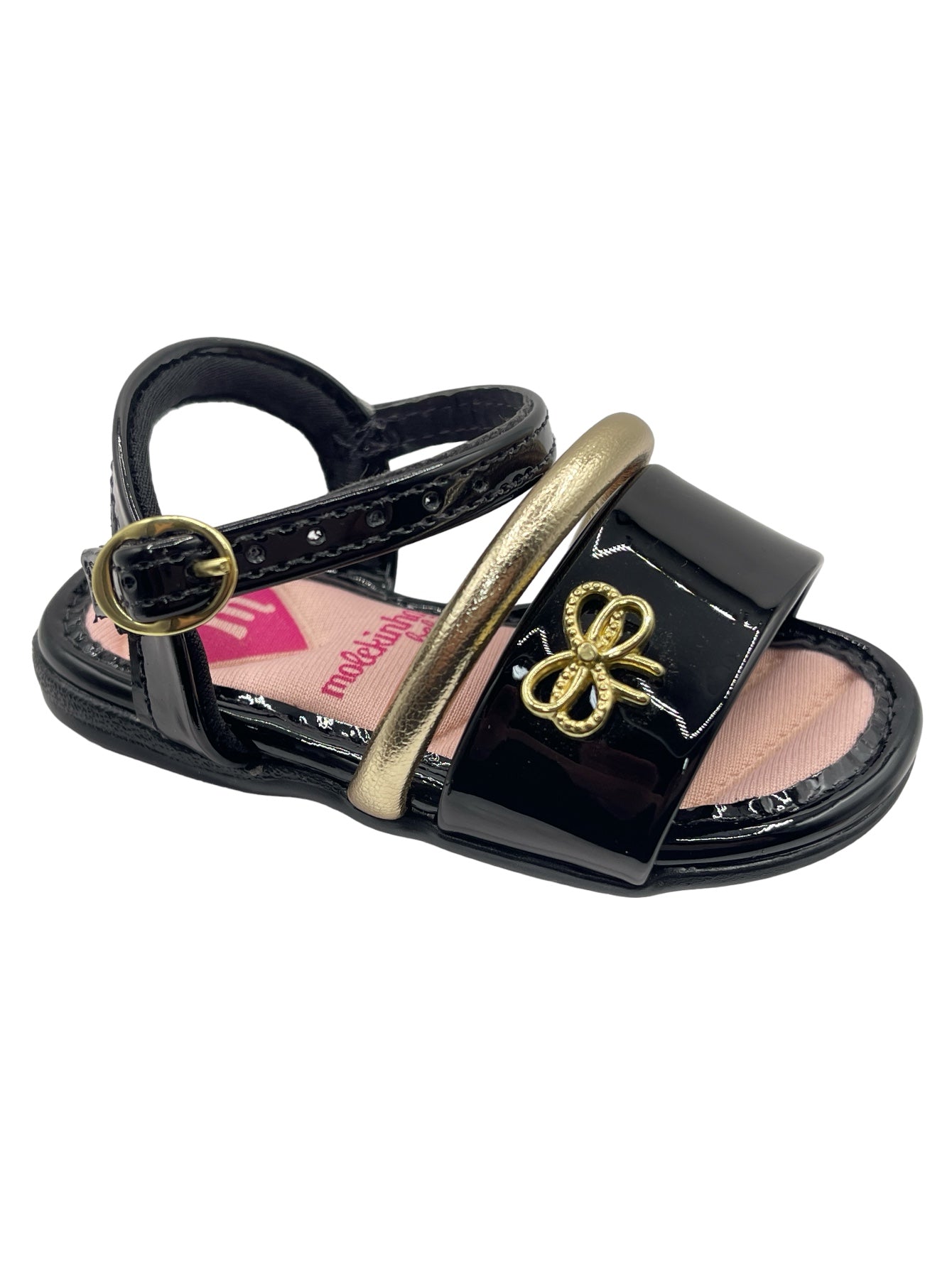 Sandália Infantil Papete Verniz Metalizado Molekinha 2112.671