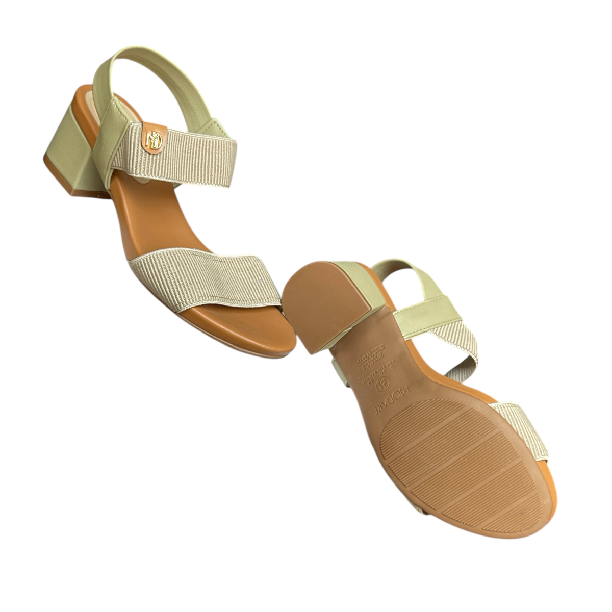 Sandália Elástico Canelado Salto Quadrado Modare Ultraconforto 7187.100