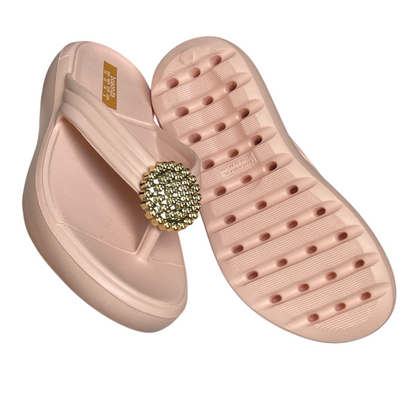 Chinelo Feminino Plataforma EVA  Alana Lux Pedras Boaonda 110