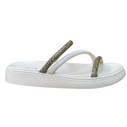 Sandália Rasteira Tira Pronta Veneza Strass Moleca 5469.121.28041