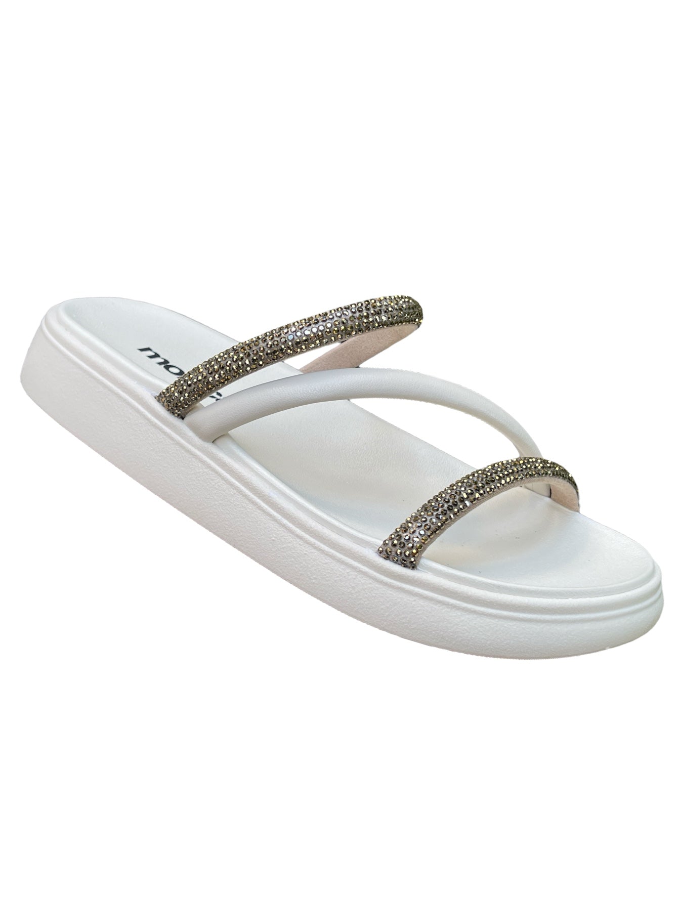 Sandália Rasteira Tira Pronta Veneza Strass Moleca 5469.121.28041