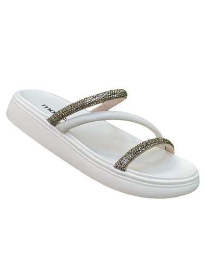 Sandália Rasteira Tira Pronta Veneza Strass Moleca 5469.121.28041
