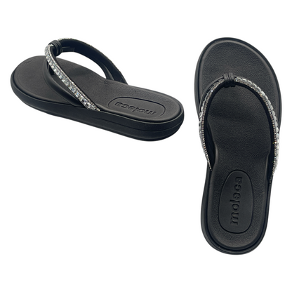 Chinelo Tamanco Feminino Dedo Pedras Strass Moleca 5525.102