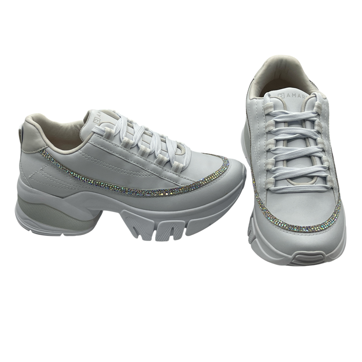 Tênis Feminino Chunky Plataforma Strass Ramarim 24-80106