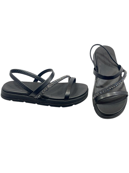 Sandália Tiras Pronta Strass Elástico  Moleca 5490.104.27154