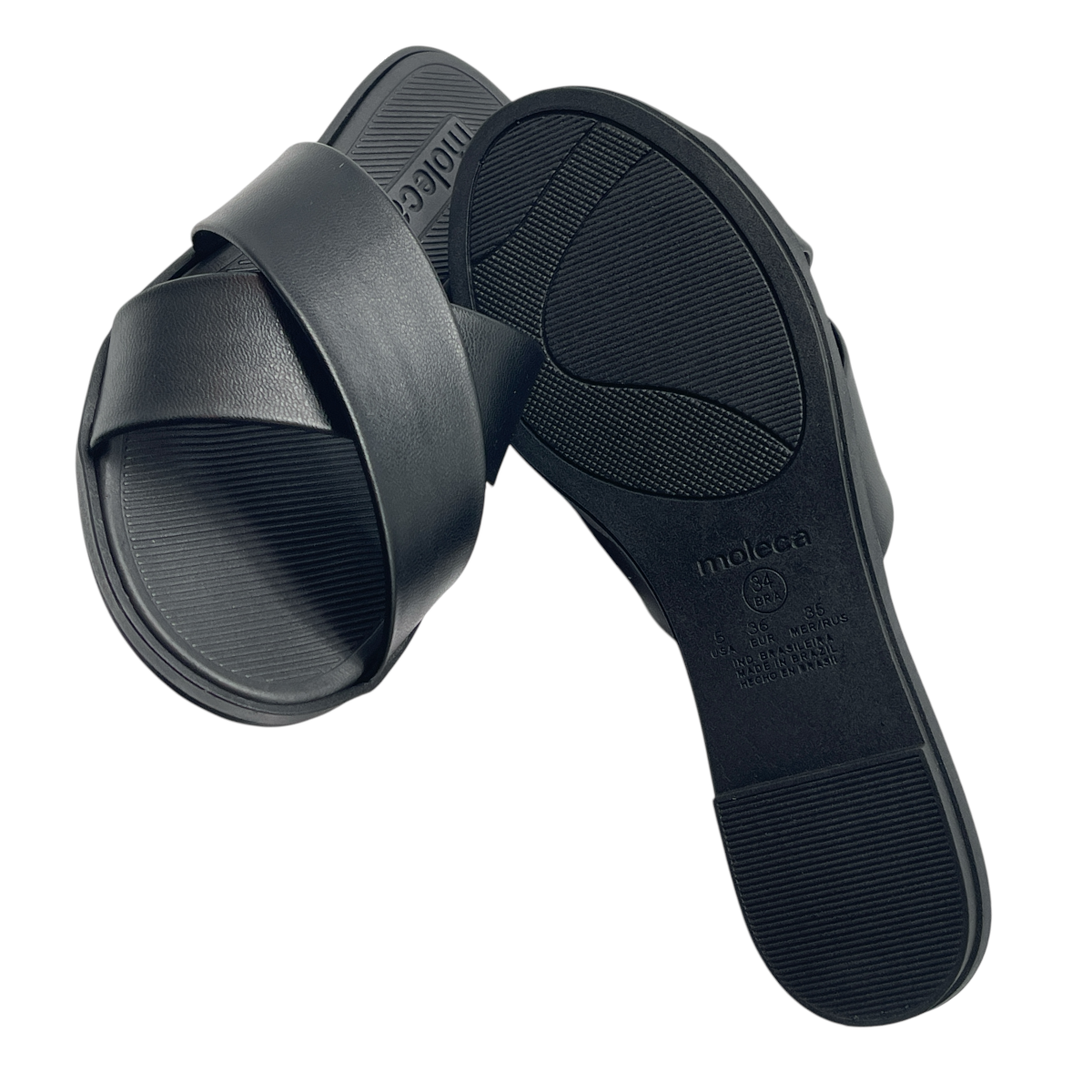 Sandália Feminina Rasteira Slide Tiras Cruzadas Moleca 5532.100