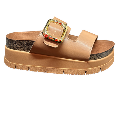 Sandália Tamanco Slide Flatfom Tratorada Moleca 5513.103