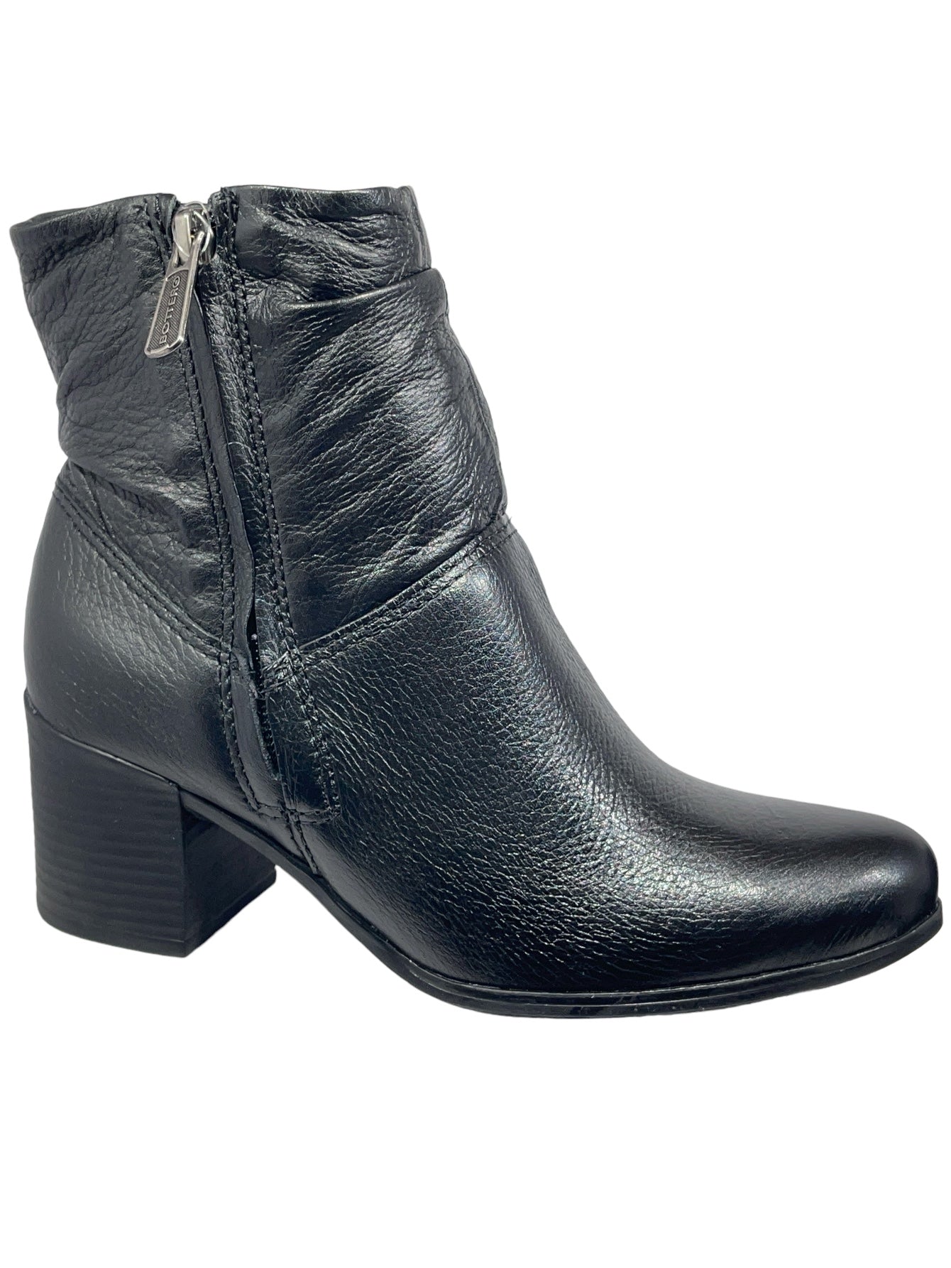 Bota Feminina Cano Curto Couro Burnish Bottero 346907-2