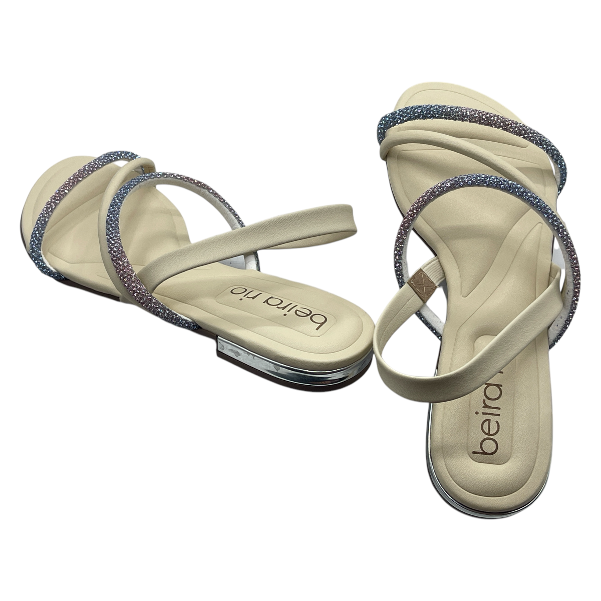 Sandália Rasteira Tiras Strass Degrade Beira Rio 8263.969