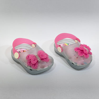Sandália Babuche Infantil Juju Shoes-7025-17/24-rosa/glitter