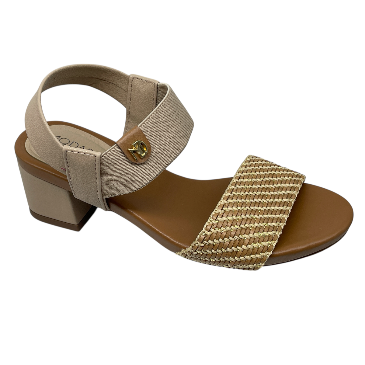 Sandália Elástico Canelado Salto Quadrado Modare Ultraconforto 7187.100