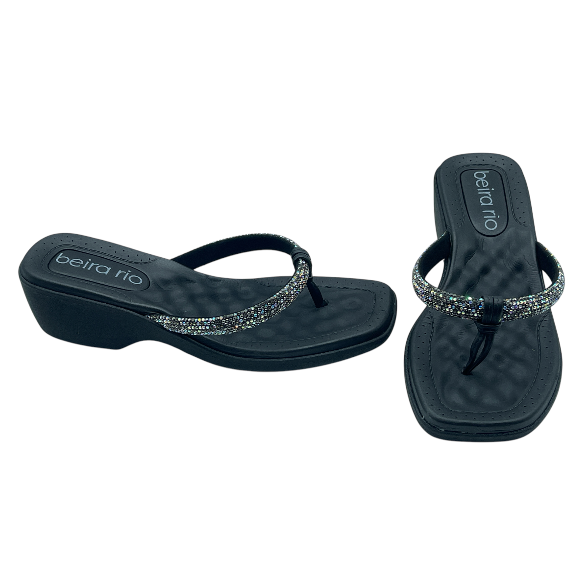 Tamanco Feminino Salto Grosso Baixo Strass Beira Rio 8527.104