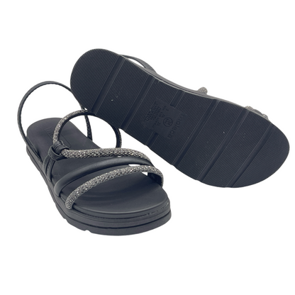 Sandália Feminina Papete Flatform Strass Moleca 5490.113