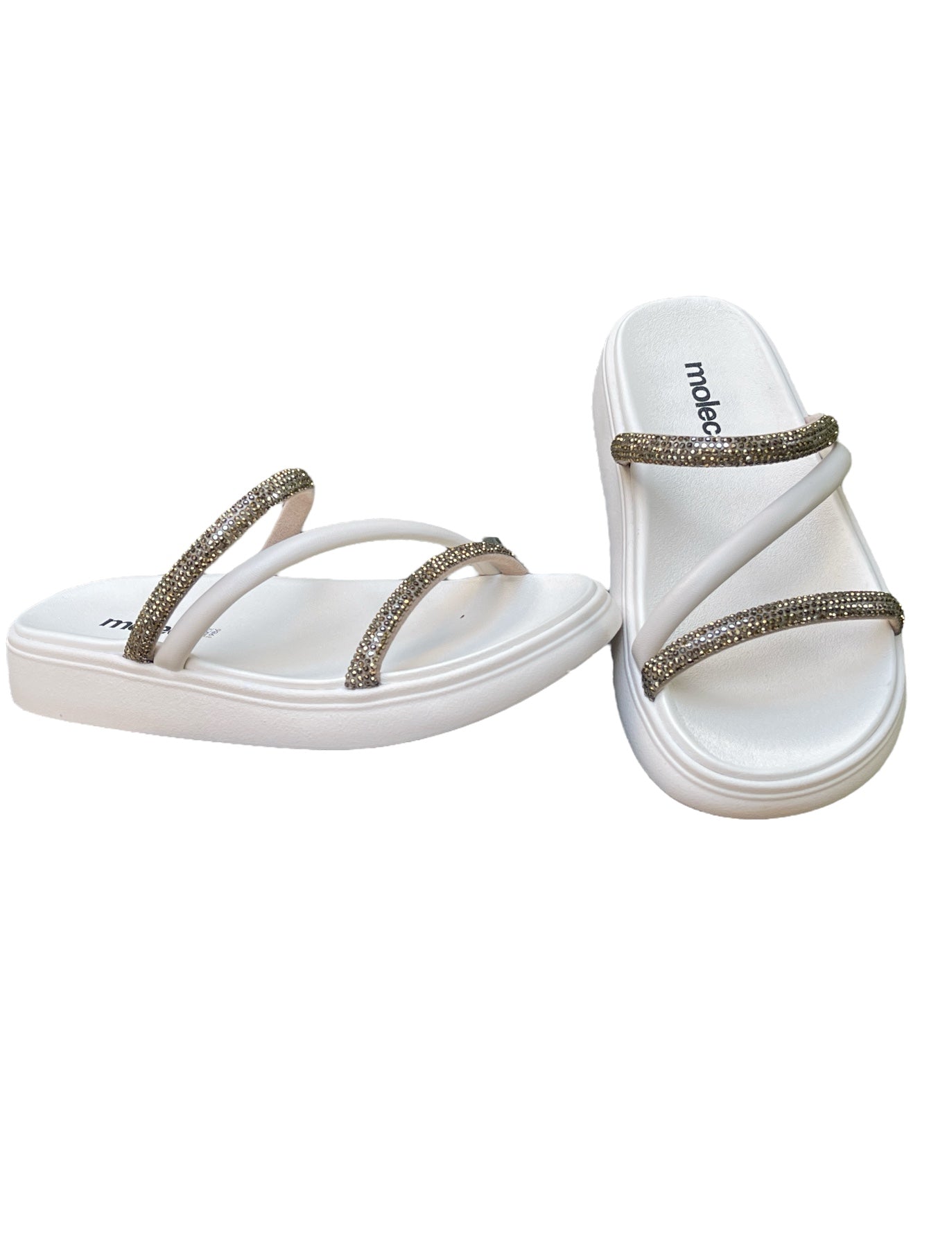 Sandália Rasteira Tira Pronta Veneza Strass Moleca 5469.121.28041