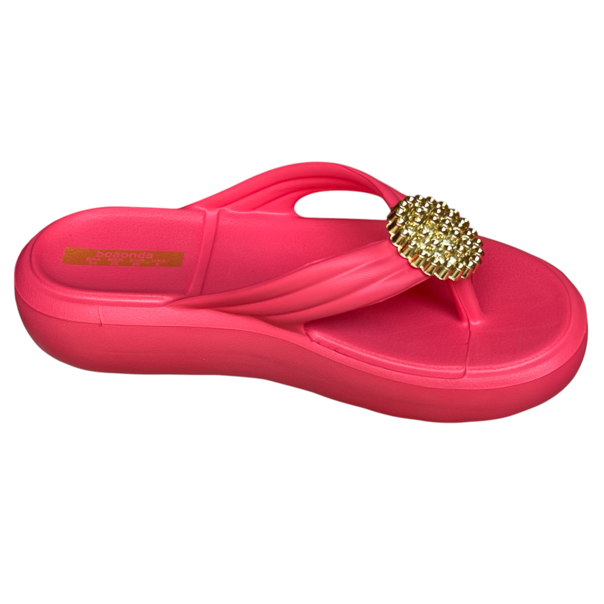 Chinelo Feminino Plataforma EVA  Alana Lux Pedras Boaonda 110