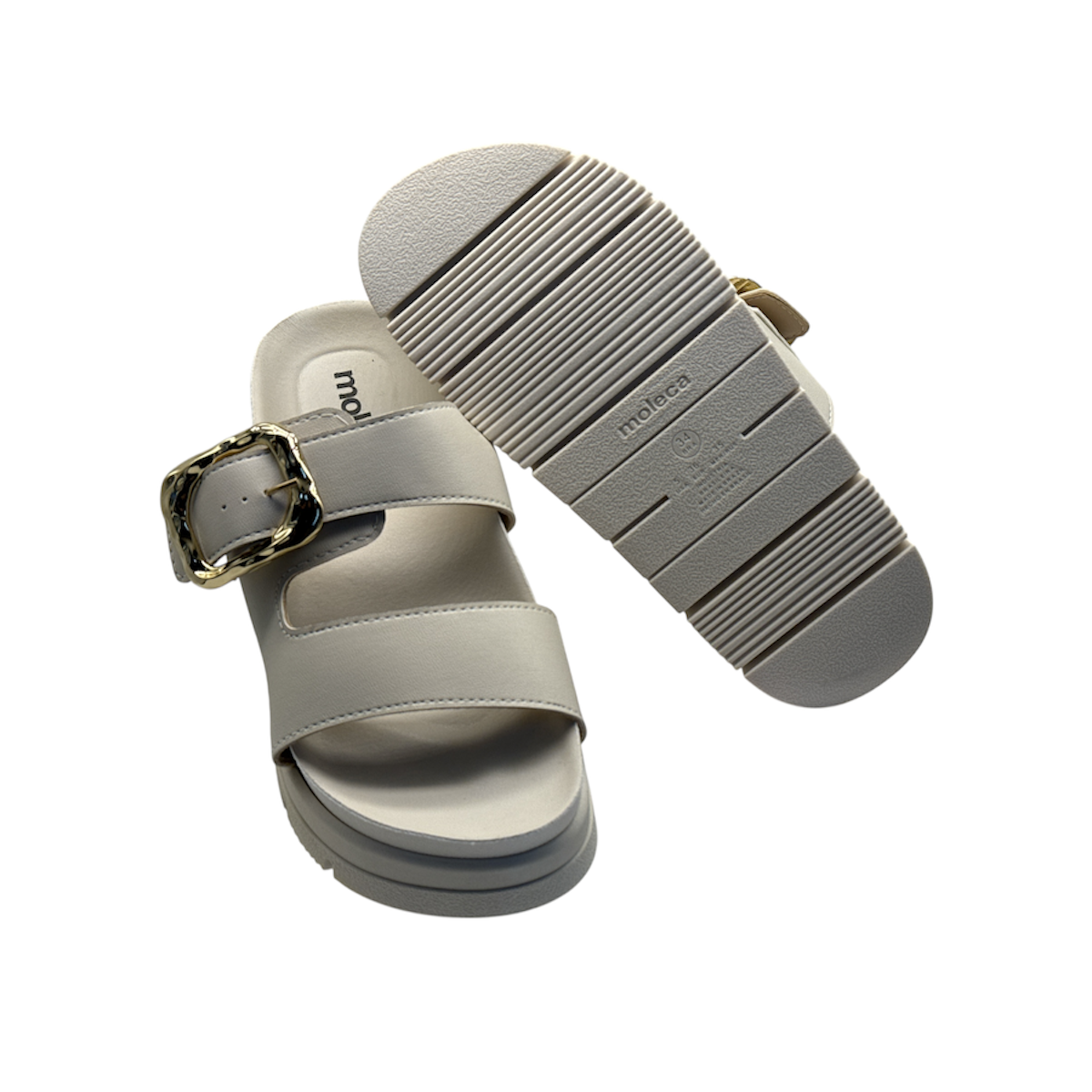 Sandália Tamanco Slide Flatfom Tratorada Moleca 5513.103