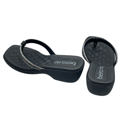 Tamanco Feminino Salto Grosso Baixo Strass Beira Rio 8527.104