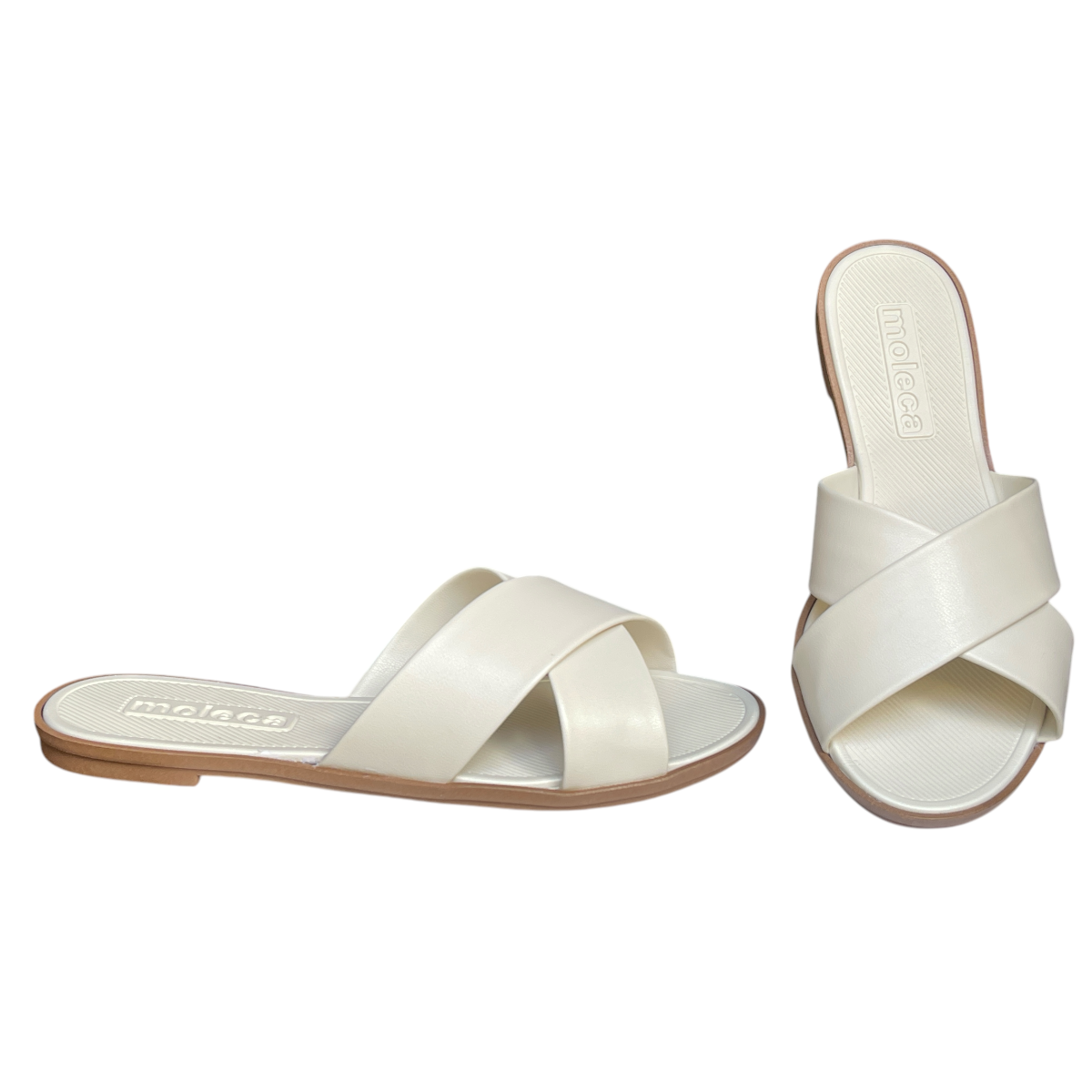 Sandália Feminina Rasteira Slide Tiras Cruzadas Moleca 5532.100