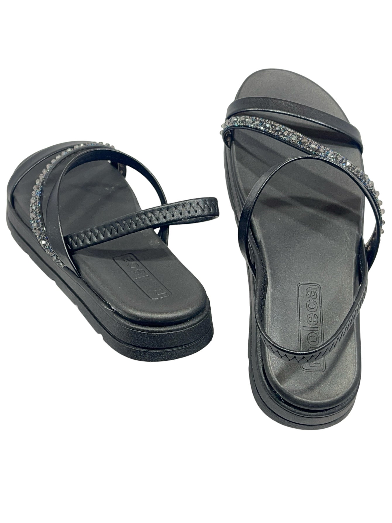 Sandália Tiras Pronta Strass Elástico  Moleca 5490.104.27154