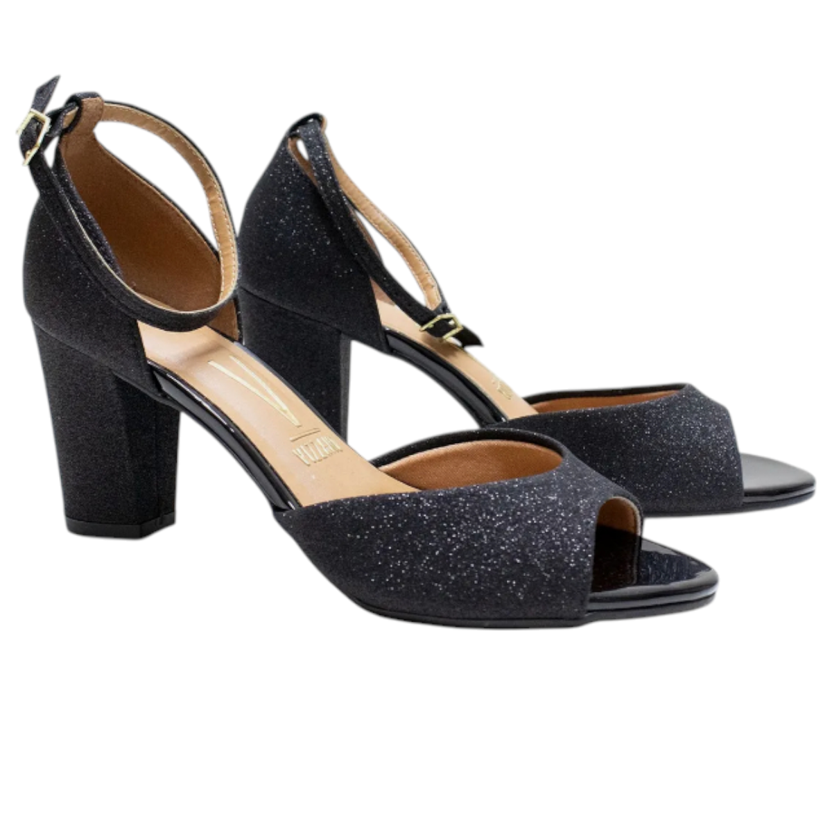 Sandália Feminina Salto Alto Grosso Glitter Vizzano 6262.406