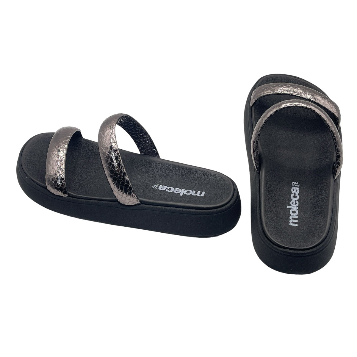 Chinelo Slide Tira Camurça Paris Glam Moleca 5507.101