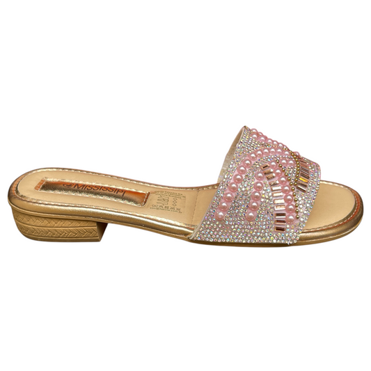 Tamanco Slide Salto Baixo Strass Bertini Mississipi MA641