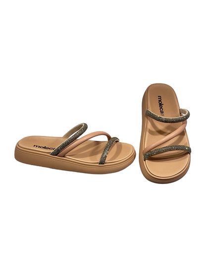 Sandália Rasteira Tira Pronta Veneza Strass Moleca 5469.121.28041