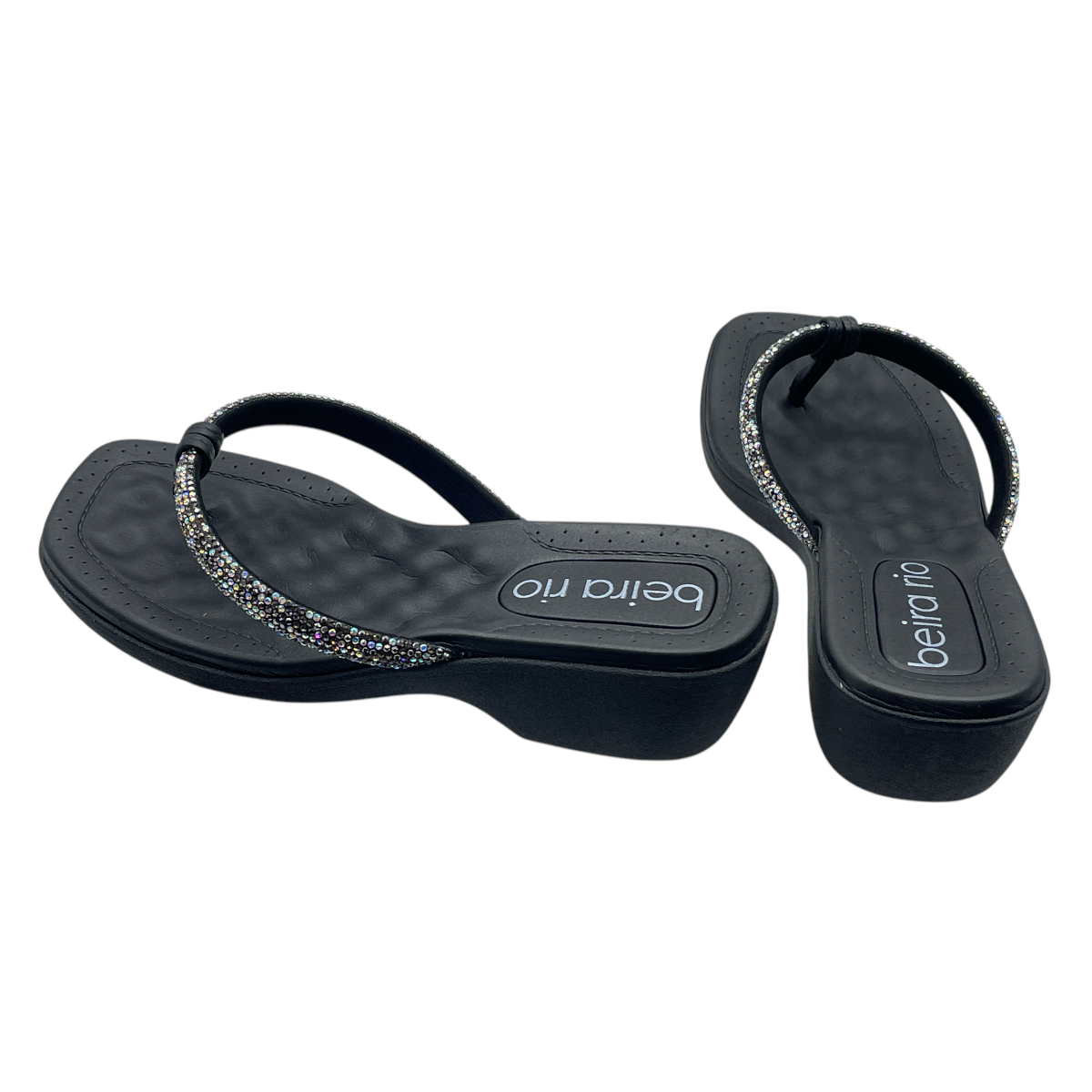 Tamanco Feminino Salto Grosso Baixo Strass Beira Rio 8527.104