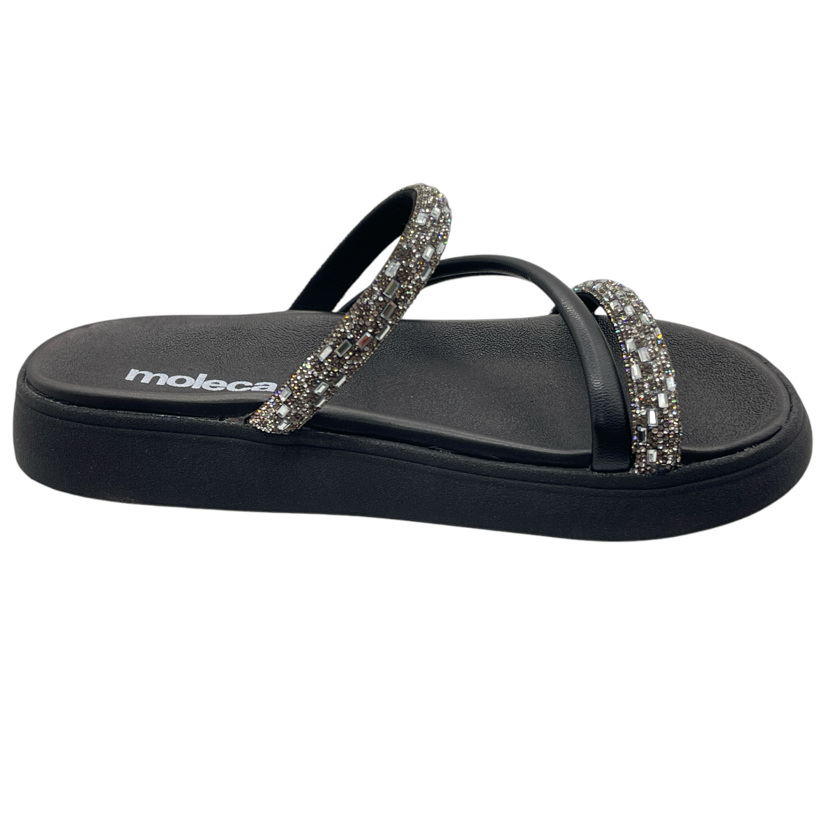 Chinelo Slide Tira Pronta Italia Strass Moleca 5469.121.28486