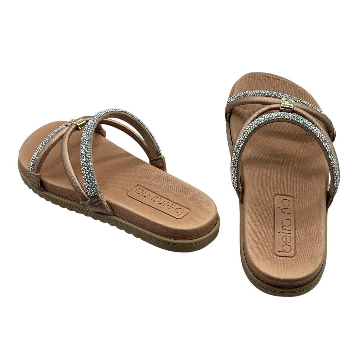 Sandália Rasteirinha Feminina Tiras Strass Beira Rio 8529.102