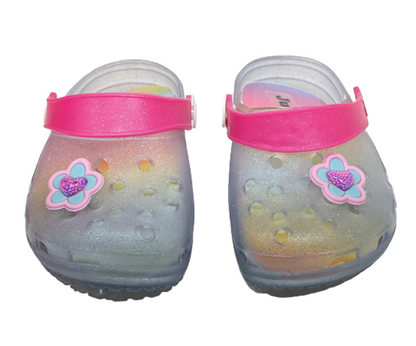 Sandália Babuche Infantil Juju Shoes-7025-17/24-rosa/glitter