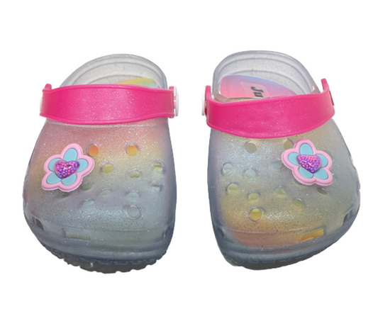 Sandália Babuche Infantil Juju Shoes-7025-17/24-rosa/glitter
