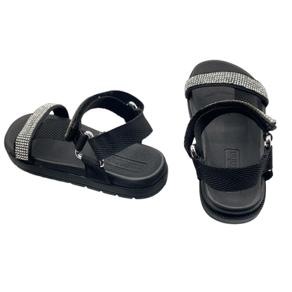 Sandália Papete Infantil Strass Gorgurão Molekinha 2352.106