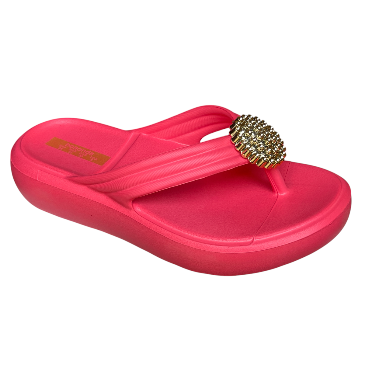 Chinelo Feminino Plataforma EVA  Alana Lux Pedras Boaonda 110