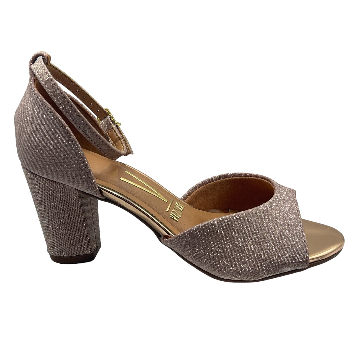 Sandália Feminina Salto Alto Grosso Glitter Vizzano 6262.406