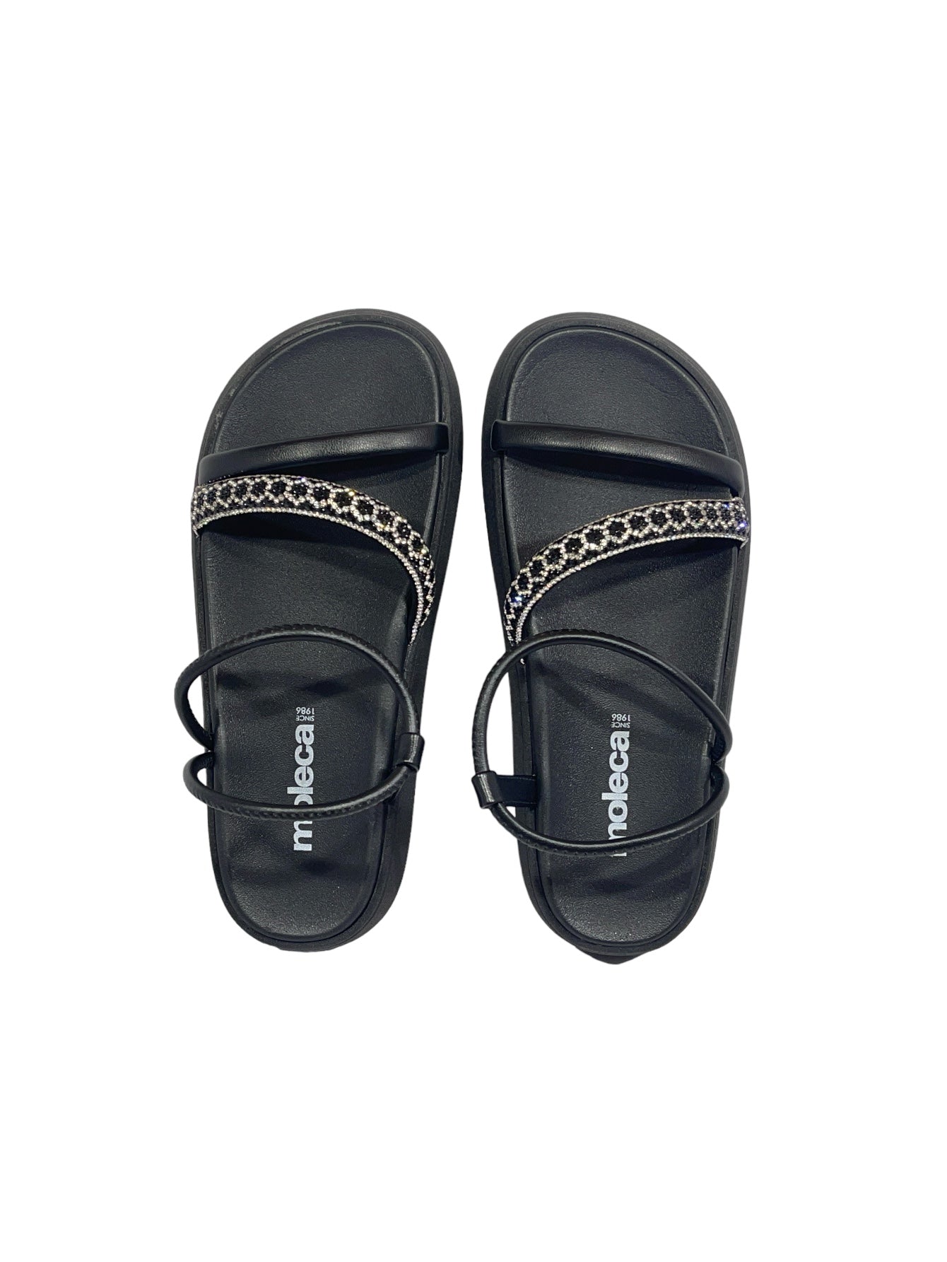 Sandália Feminina Rasteira Strass C/ Elástico Moleca 5469.126