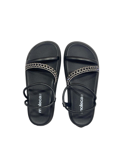 Sandália Feminina Rasteira Strass C/ Elástico Moleca 5469.126